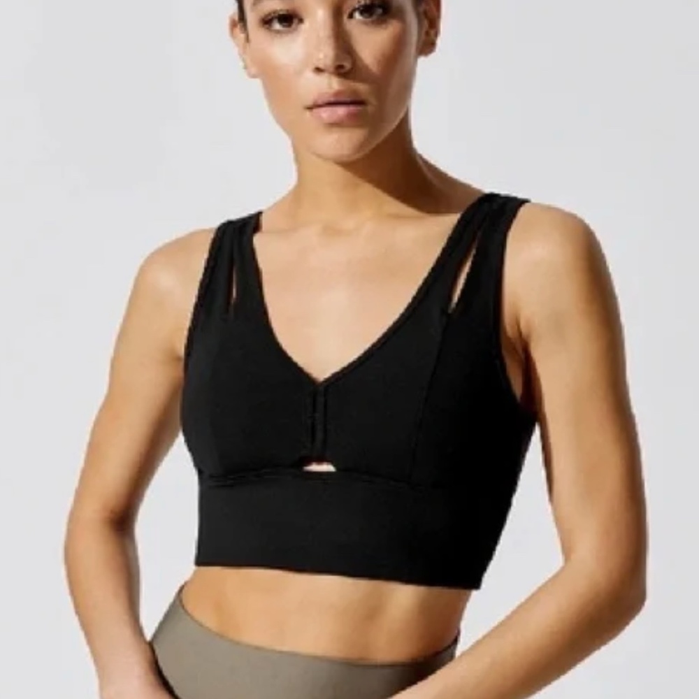 NWT ALO Yoga United Long Bra Tank Size S Black